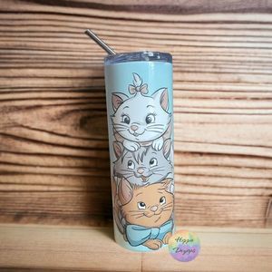 The Aristocats 20oz Steel Tumbler With Lid & Straw